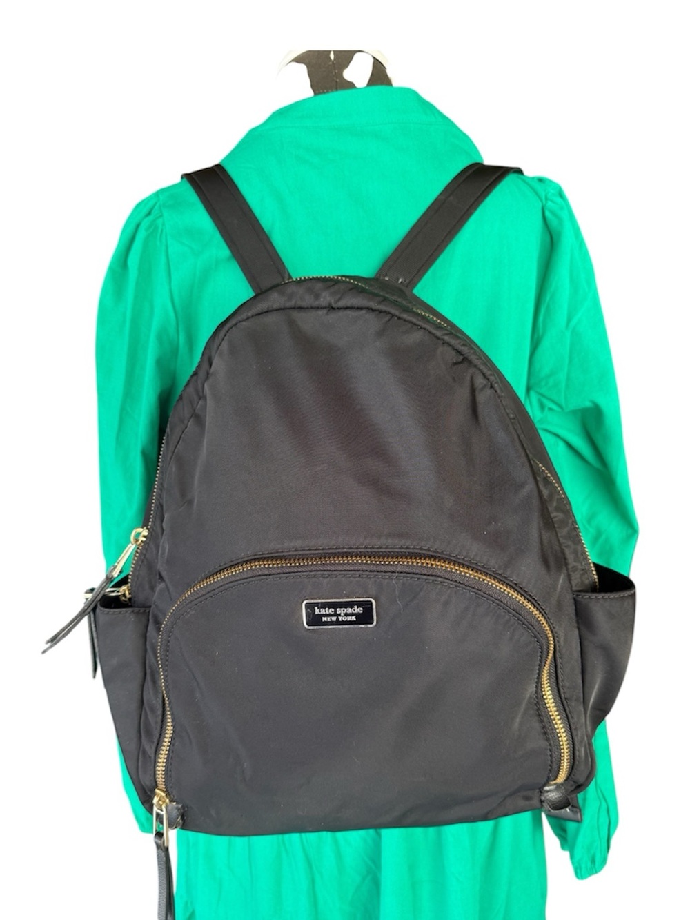 Kate Spade New York Black Nylon Backpack Gold Hardware